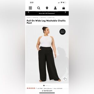 Pull-on pocket pixie wide leg